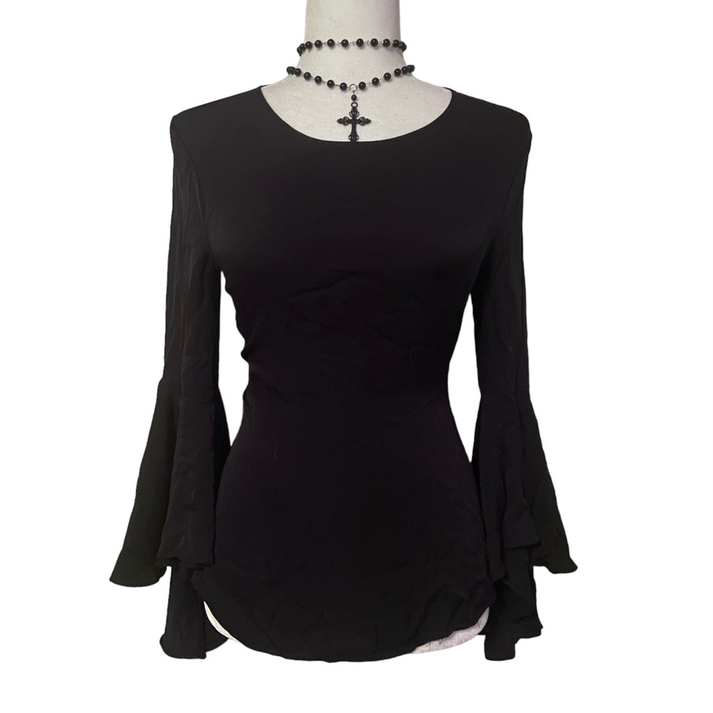 Milly Bell Sleeve Silk Blouse